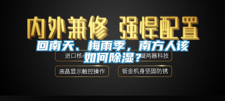 回南天、梅雨季，南方人該如何除濕？