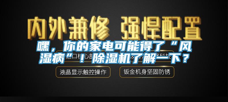 嘿，你的家電可能得了“風(fēng)濕病”！除濕機(jī)了解一下？