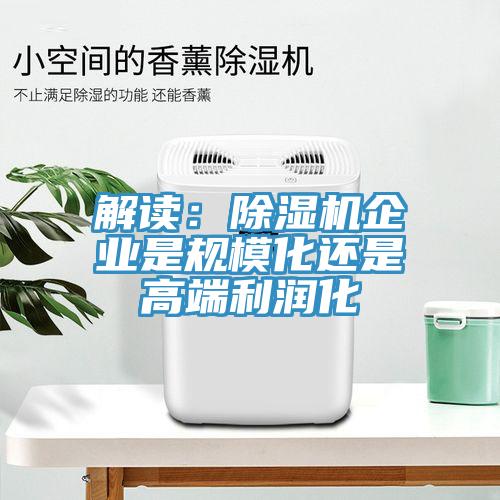 解讀：除濕機(jī)企業(yè)是規(guī)?；€是高端利潤化