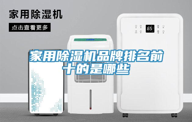 家用除濕機品牌排名前十的是哪些