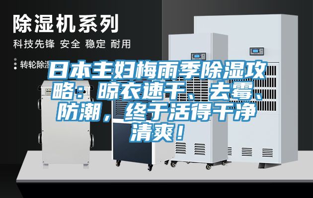 日本主婦梅雨季除濕攻略：晾衣速干、去霉、防潮，終于活得干凈清爽！