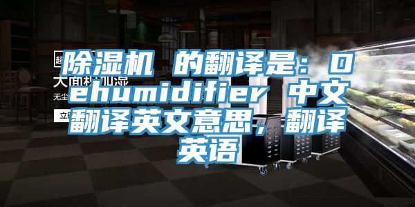 除濕機 的翻譯是：Dehumidifier 中文翻譯英文意思，翻譯英語