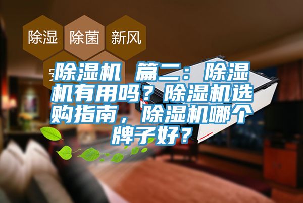 除濕機 篇二：除濕機有用嗎？除濕機選購指南，除濕機哪個牌子好？