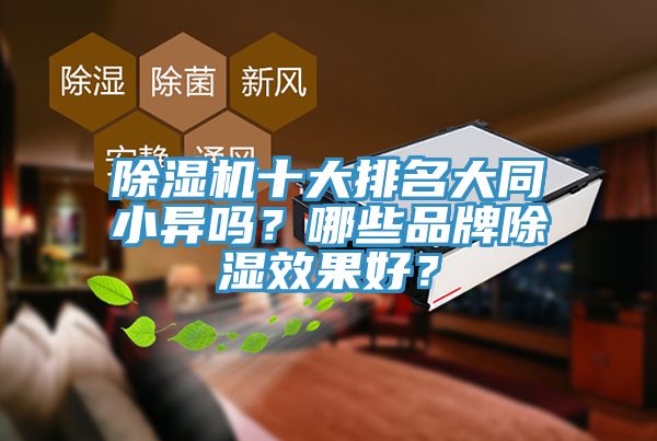 除濕機十大排名大同小異嗎？哪些品牌除濕效果好？